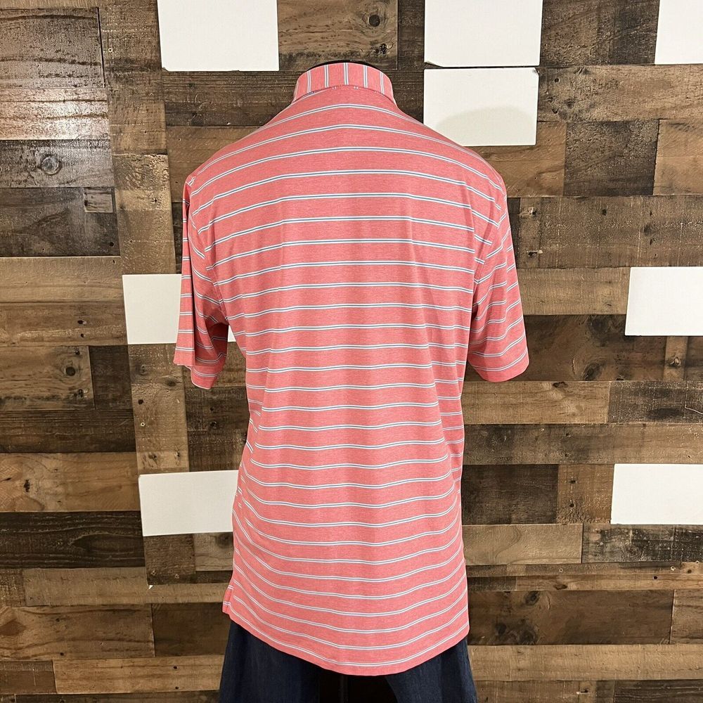 Peter Millar Summer Comfort Shirt 👉Tiny Stain👈 Mens Sz Large‎ Moisture Wicking - Picture 5 of 9